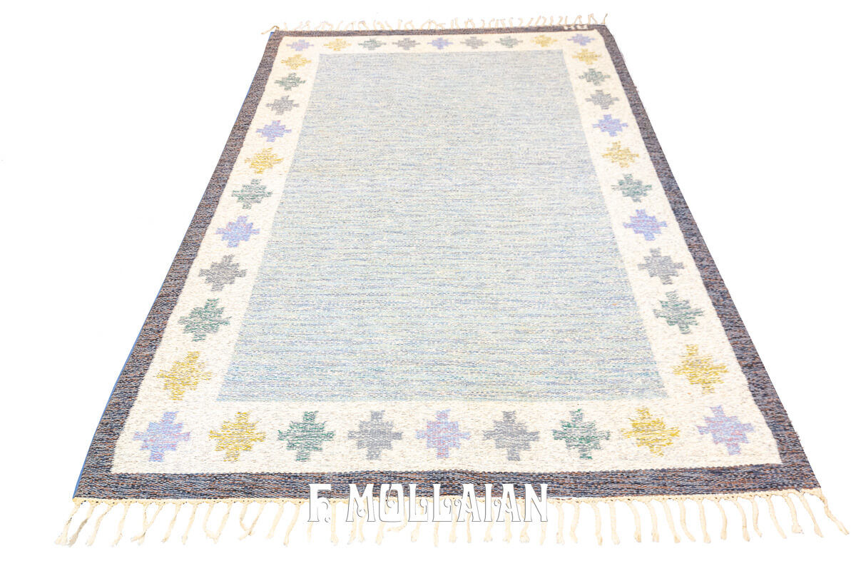 Rollakan Swedish Flat-weave Rug Pastel Colors n°:393586